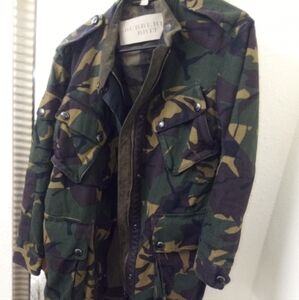 Women's Burberry Brit Tomsdale Green Camo Coat (Size 4/US)